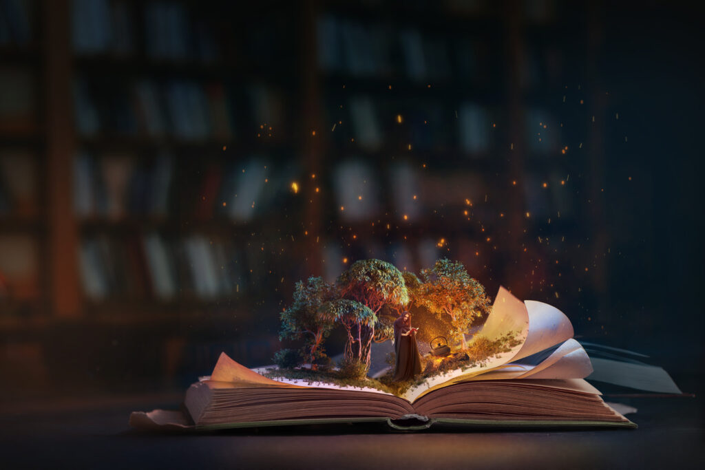 Grimm Fairy Tale Book Background